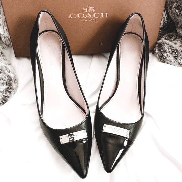 Coach Shoes - Coach small heel combo in black